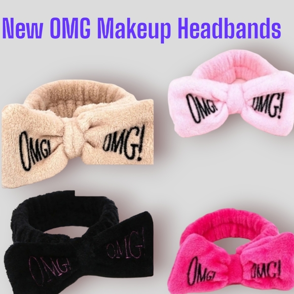 Soft & Fluffy "OMG" Hair Headband With Bow - Black - Picture 4 of 5